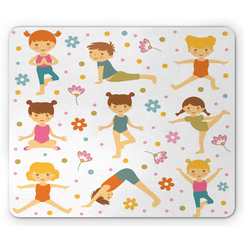 Cartoon Exercising Kids Mouse Pad