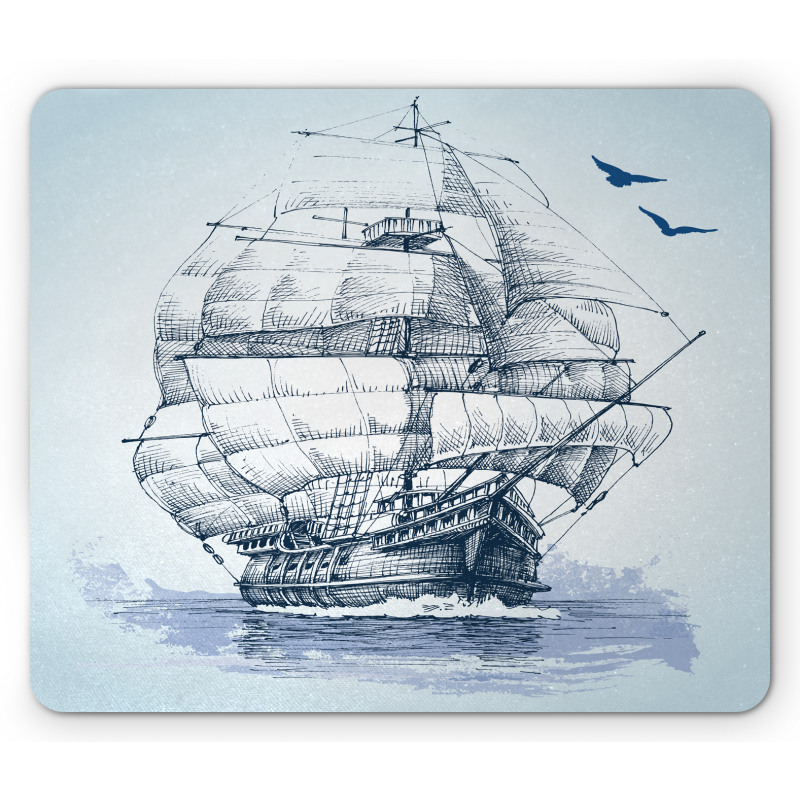 Old Ship at Sea Mouse Pad