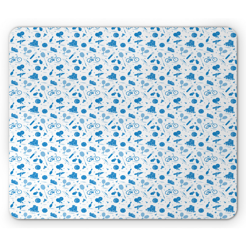 Blue White Mouse Pad