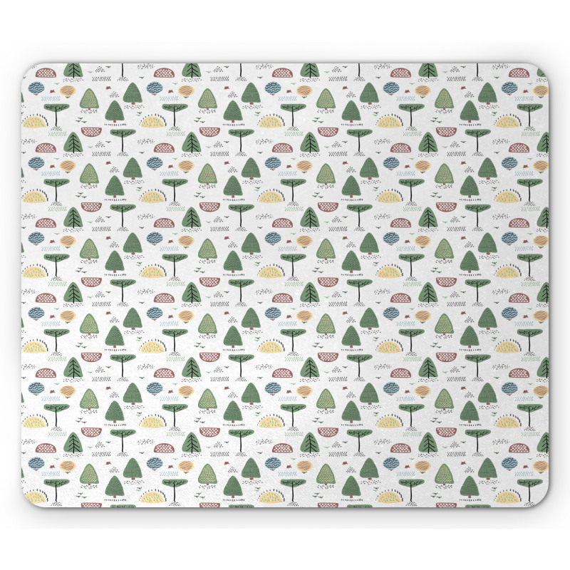 Woodland with Birds Mouse Pad