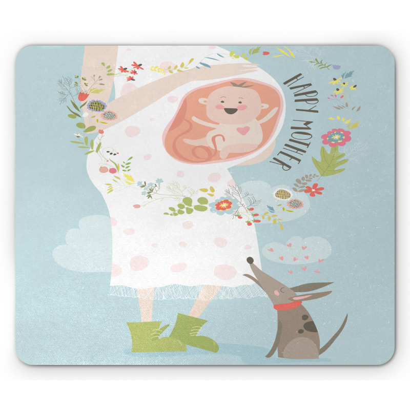 Happy Mother Words Mouse Pad