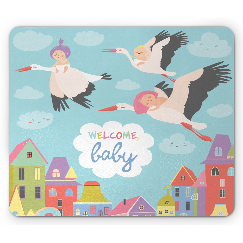 Cartoon Storks Mouse Pad