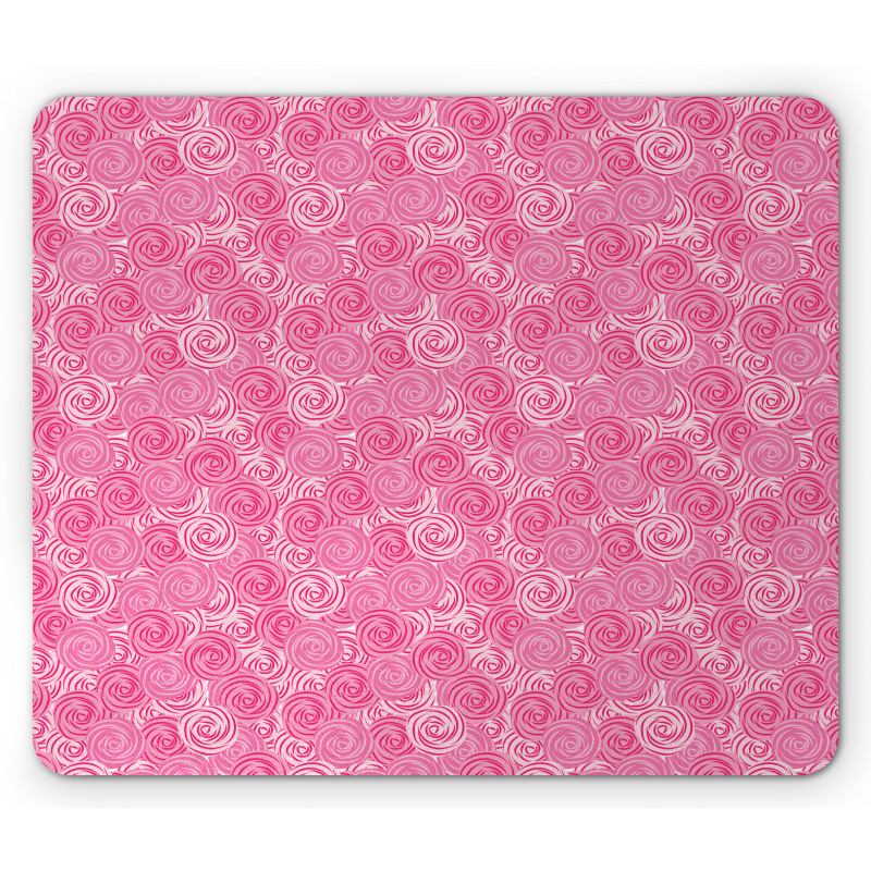 Abstract Round Flowers Mouse Pad