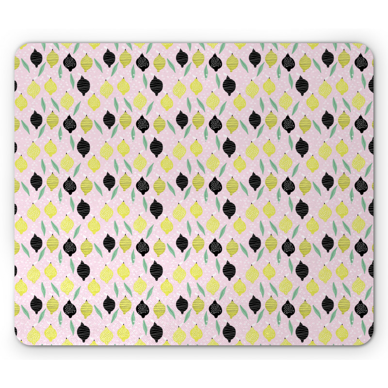 Crocked Line Lemons Mouse Pad