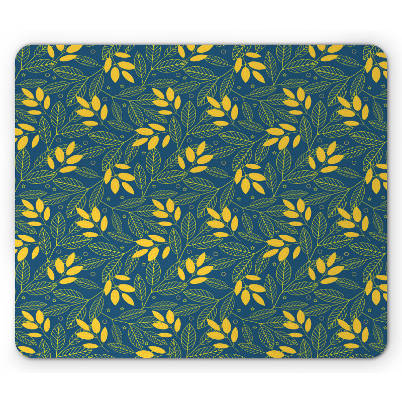 Autumn Leaf Circle Mouse Pad