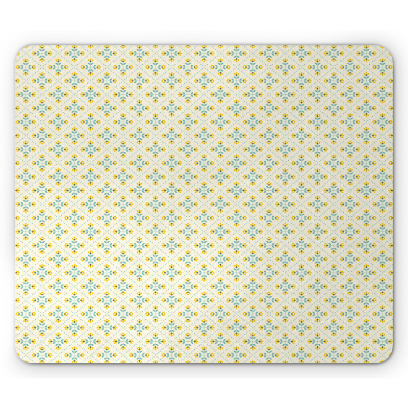 Leaves Flowers Mouse Pad