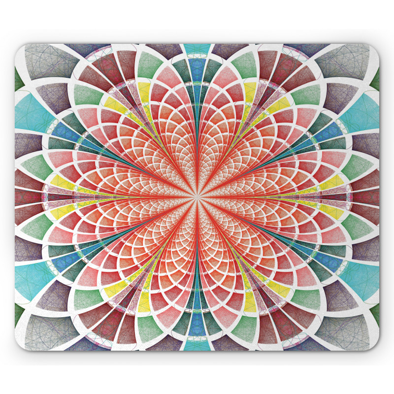 Geometric Blossom Mouse Pad