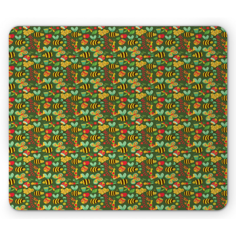 Summer Composition Insects Mouse Pad