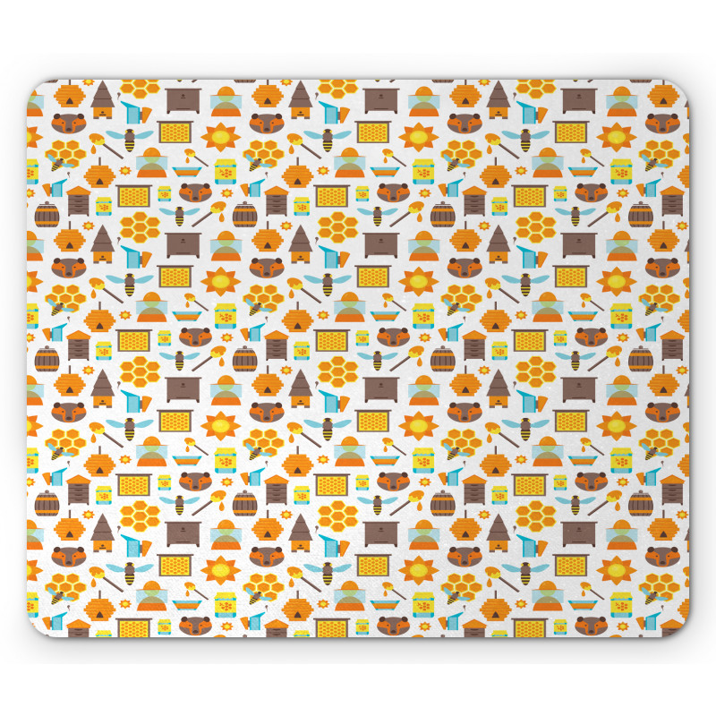 Cartoon Apiary Elements Mouse Pad