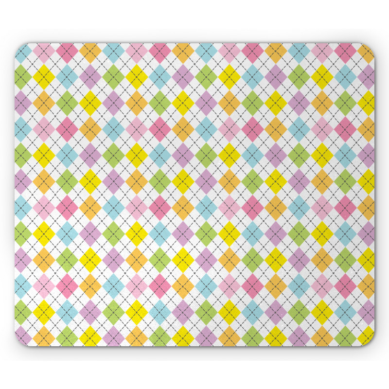 Dashed Argyle Pattern Mouse Pad