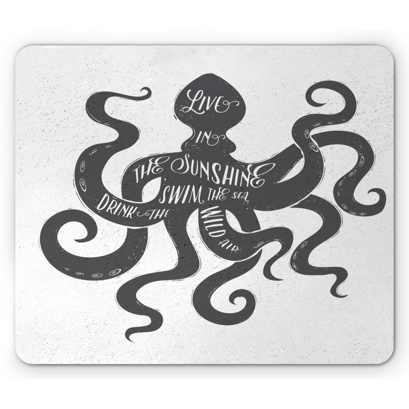 Message on Octopus Mouse Pad