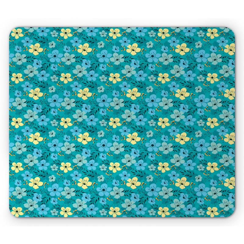 Exotic Blooming Flowers Mouse Pad