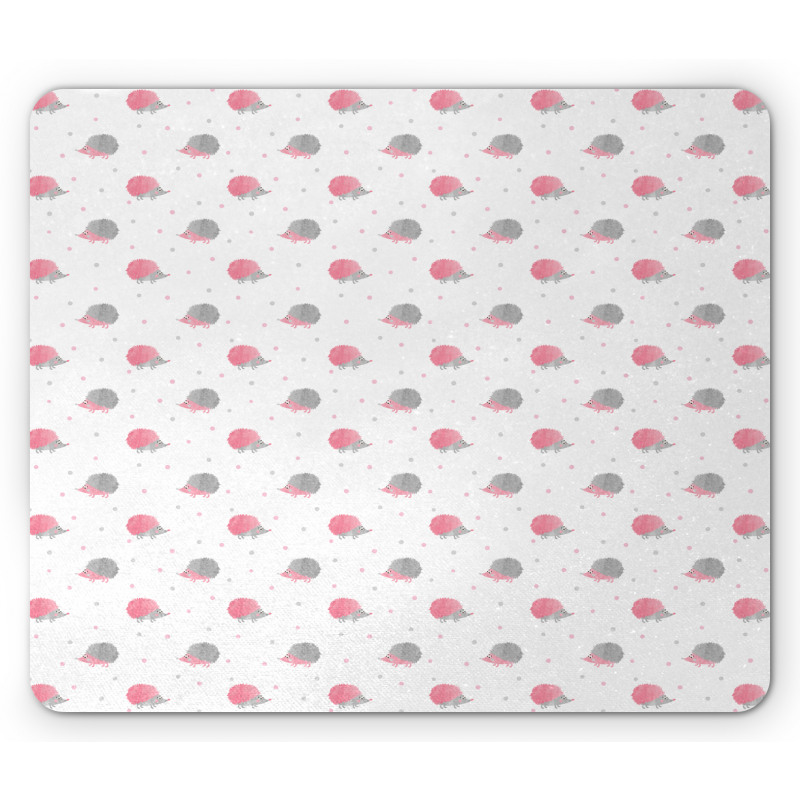 Fluffy Pinkish Hedgehog Mouse Pad