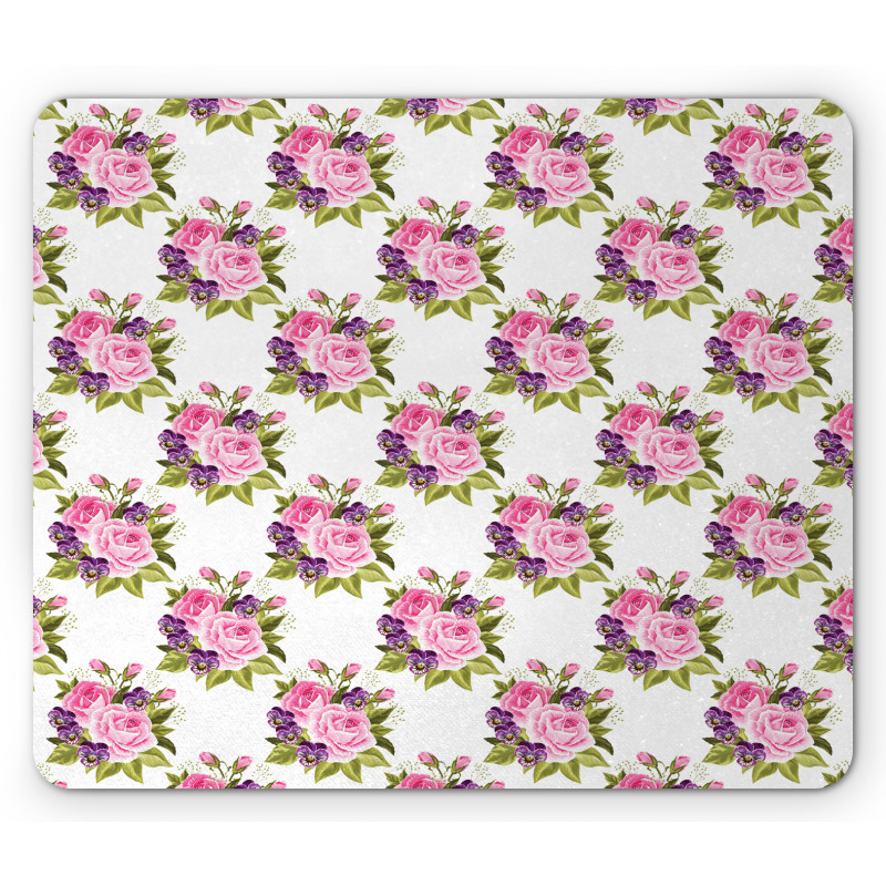 Buds Violet Pansies Mouse Pad