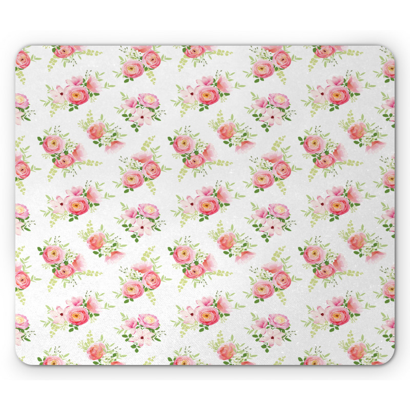 Delicate Rose Bouquet Mouse Pad