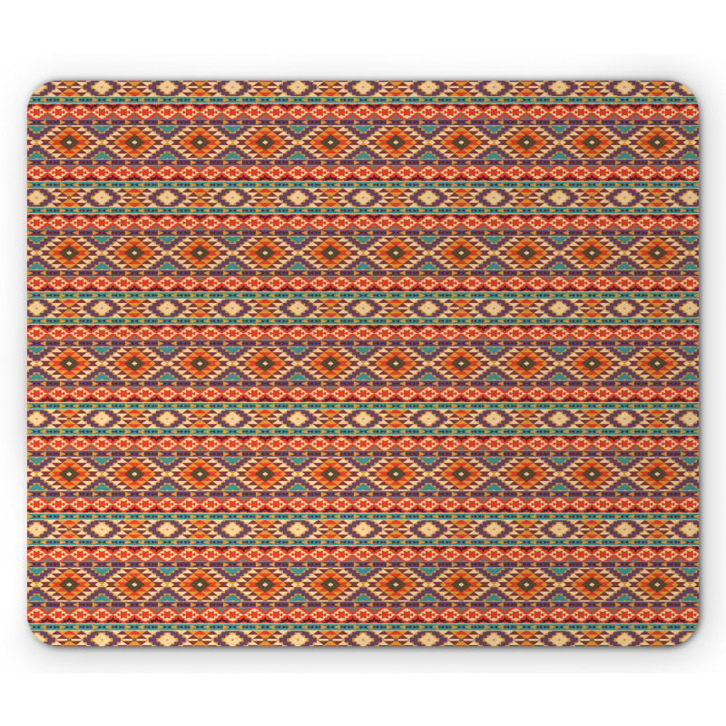 Peru Folk Pastel Motifs Mouse Pad