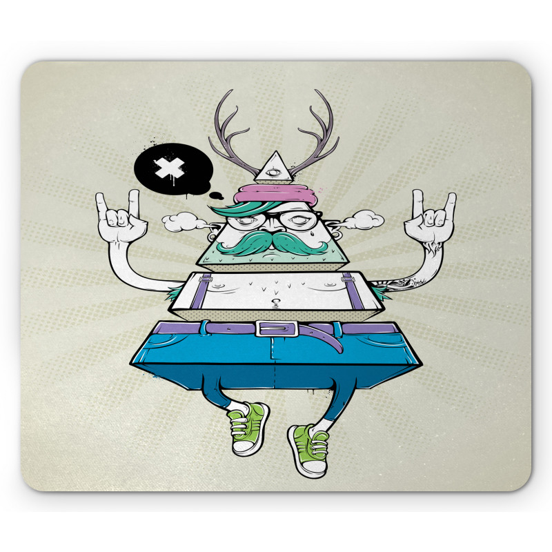 Bizarre Triangle Dude Mouse Pad