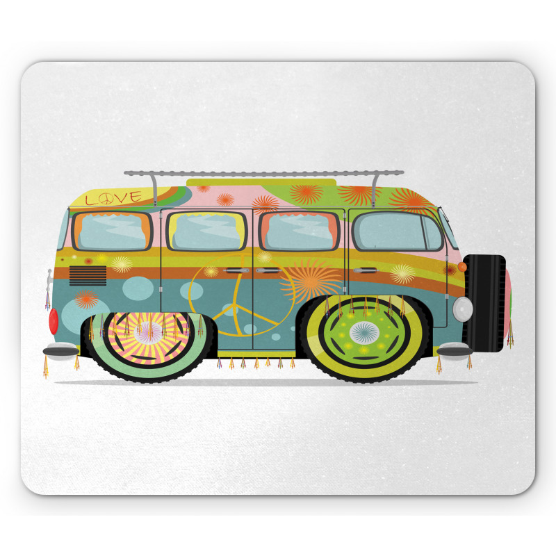 Hippie Campervan Mouse Pad