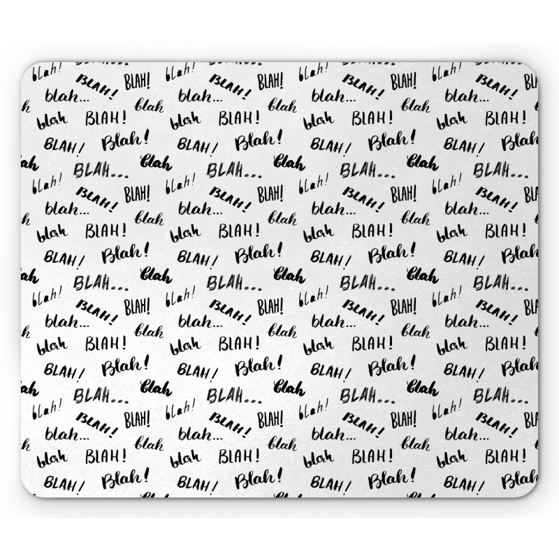 Blah Blah Words Mouse Pad