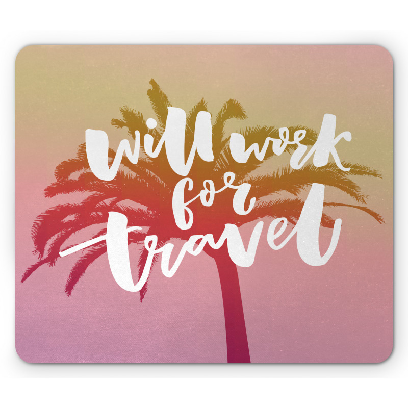 Summer Travel Palm Mouse Pad