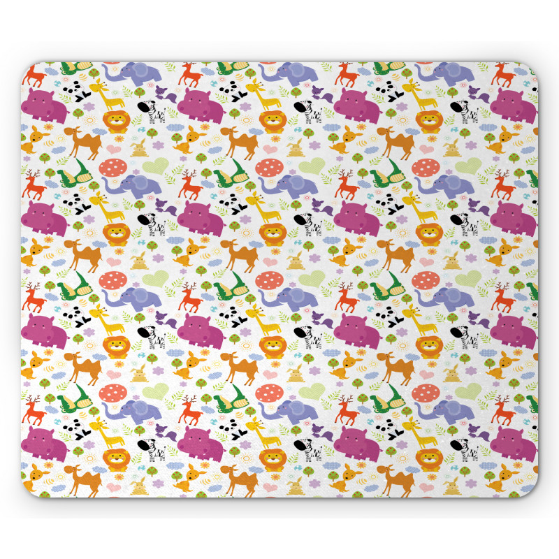 Doodle Wild Animals Mouse Pad