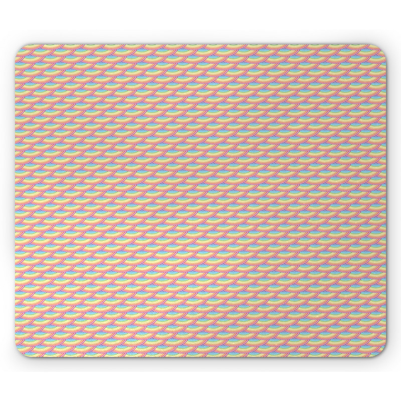 Rainbow Circles Mouse Pad