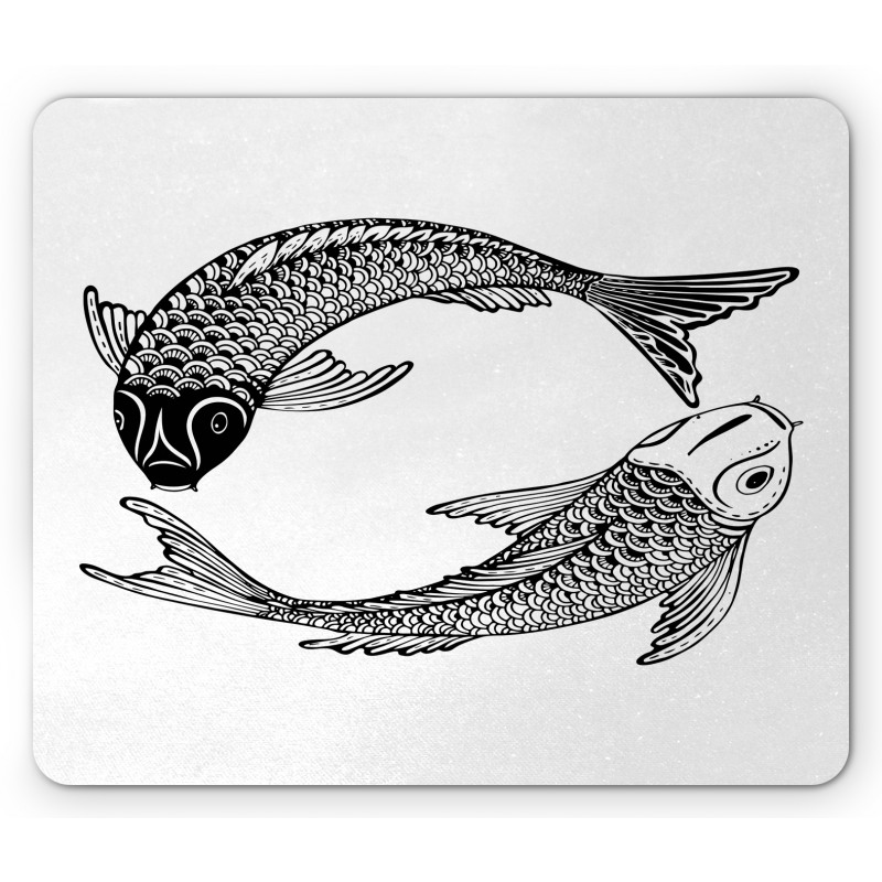 Japanese Carps Love Mouse Pad