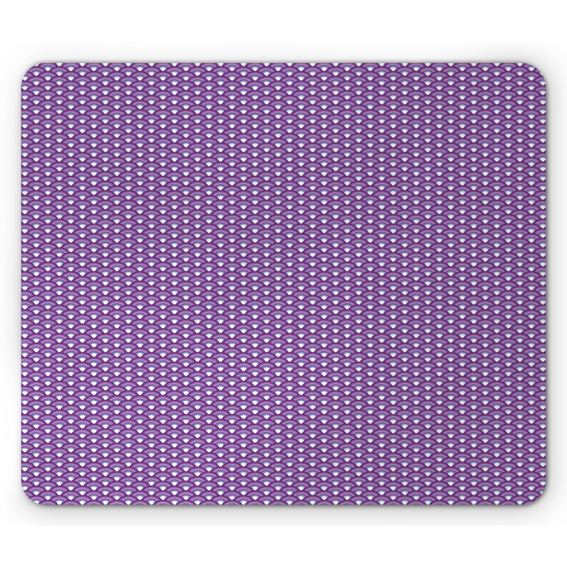 Purple Japanese Wave Mouse Pad