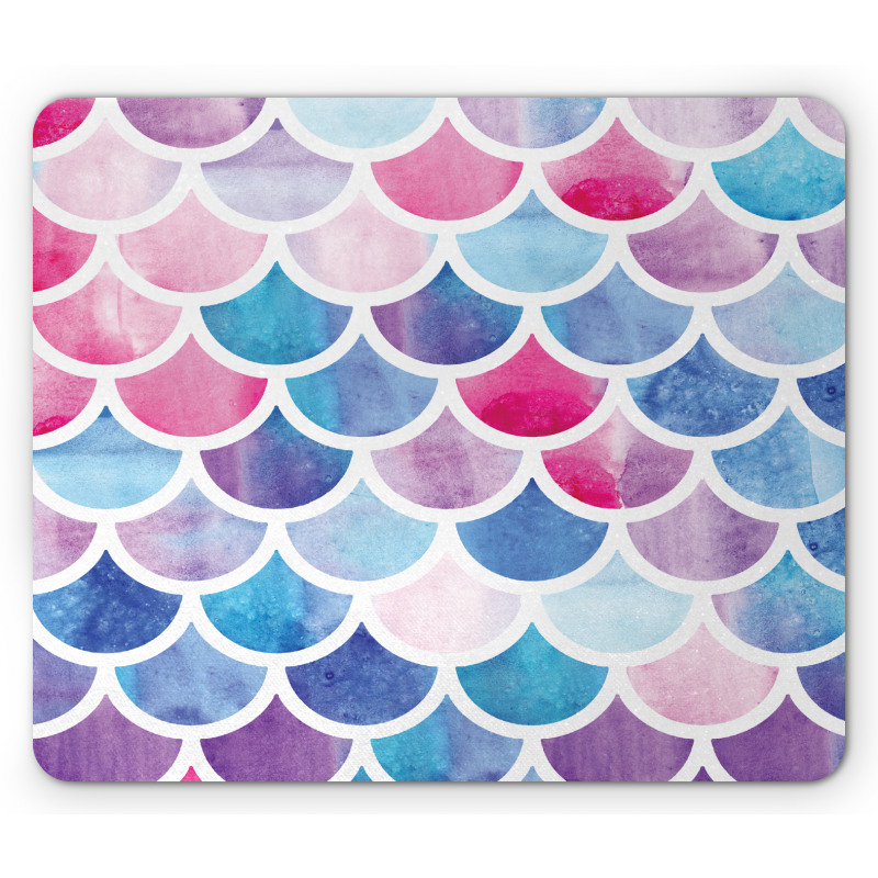 Pastel Mermaid Pattern Mouse Pad