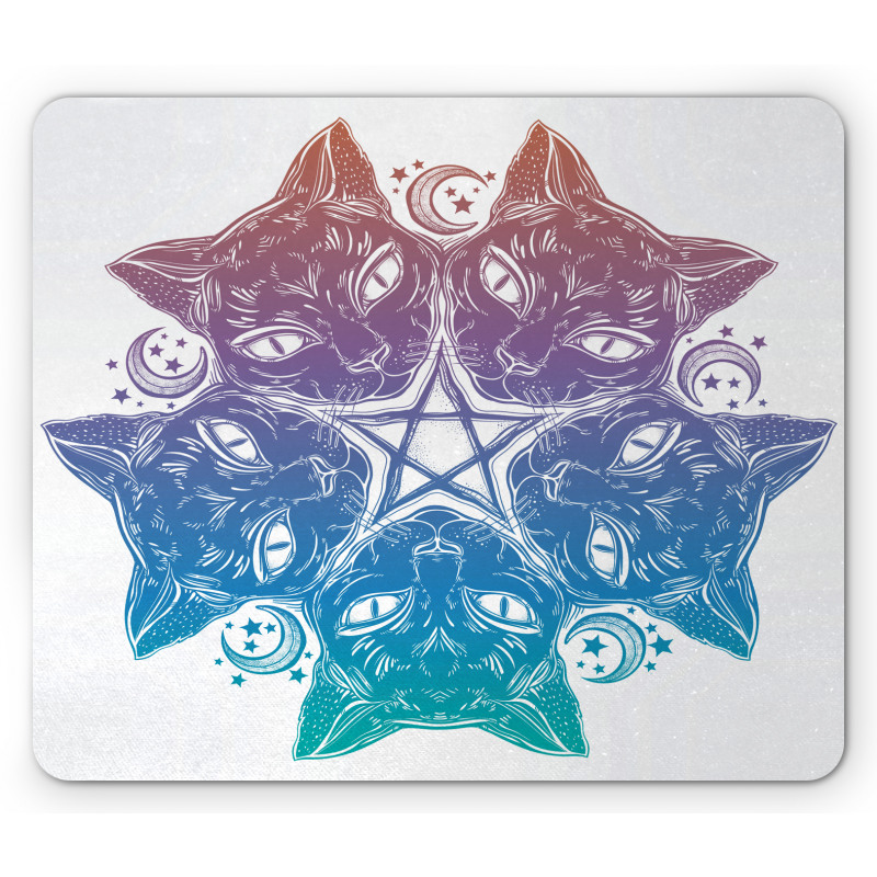 Cats Mandala Design Mouse Pad