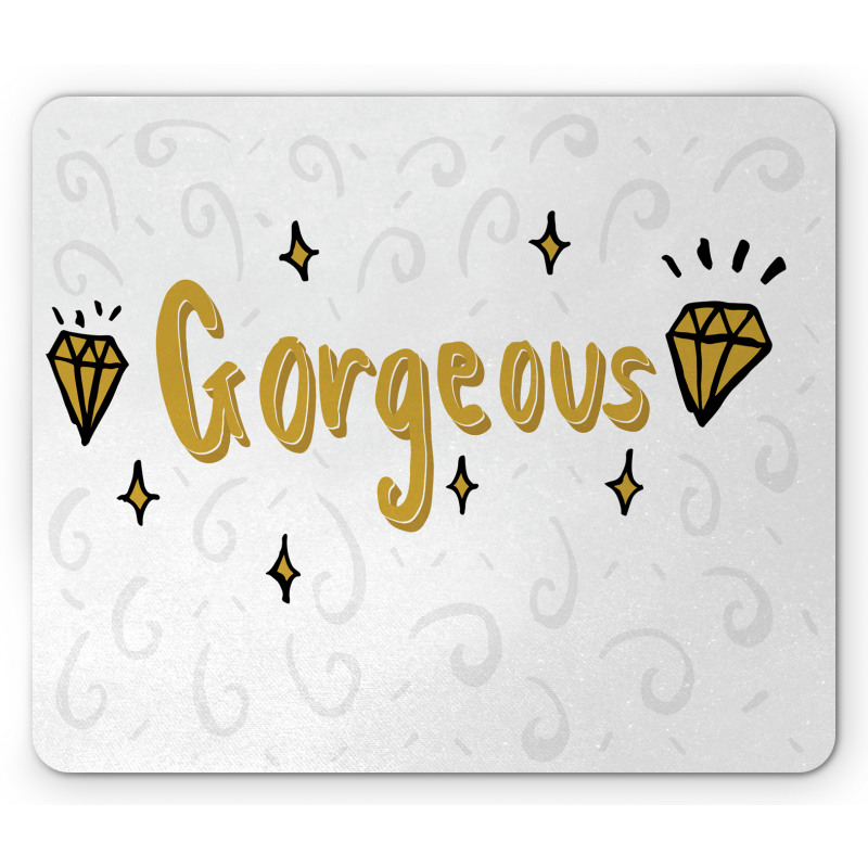 Word and Diamond Mouse Pad