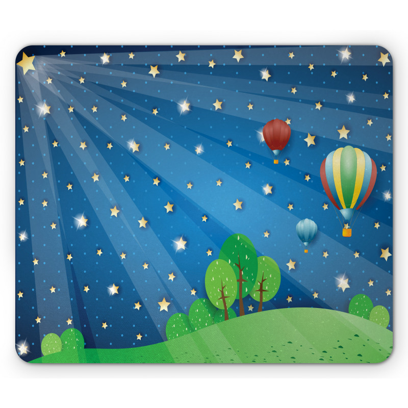 Cartoon Balloons Stars Mouse Pad