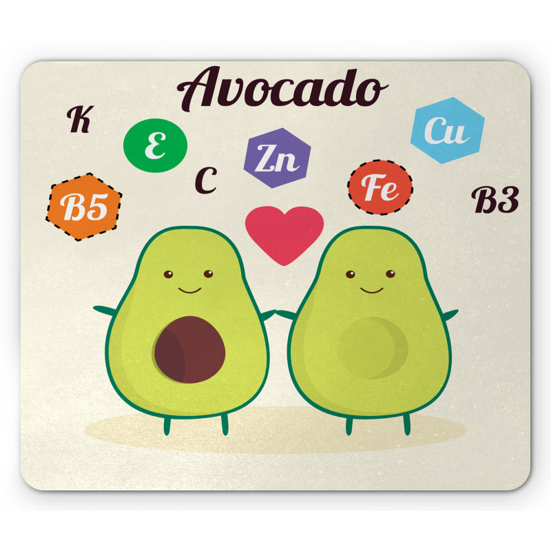 Funny Food Vitamins Mouse Pad