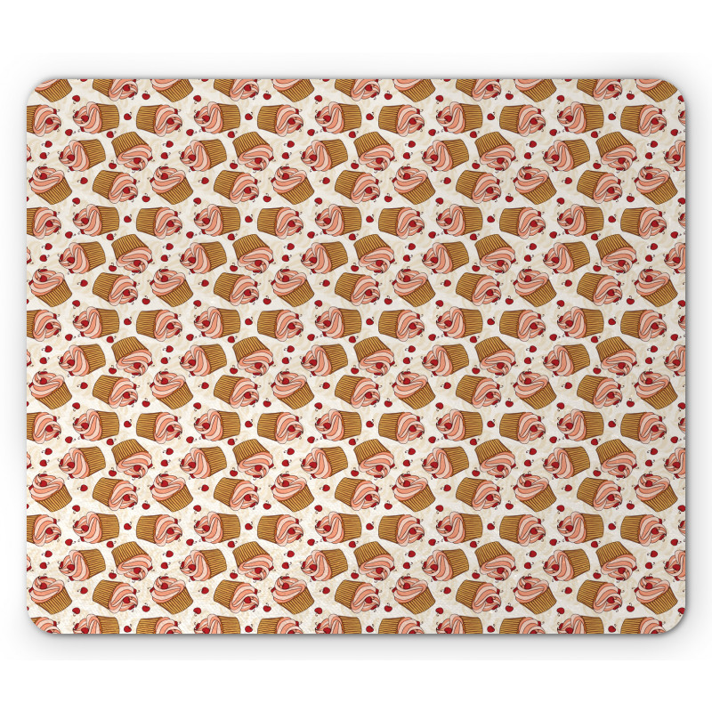 Creamy Dessert Cherries Mouse Pad