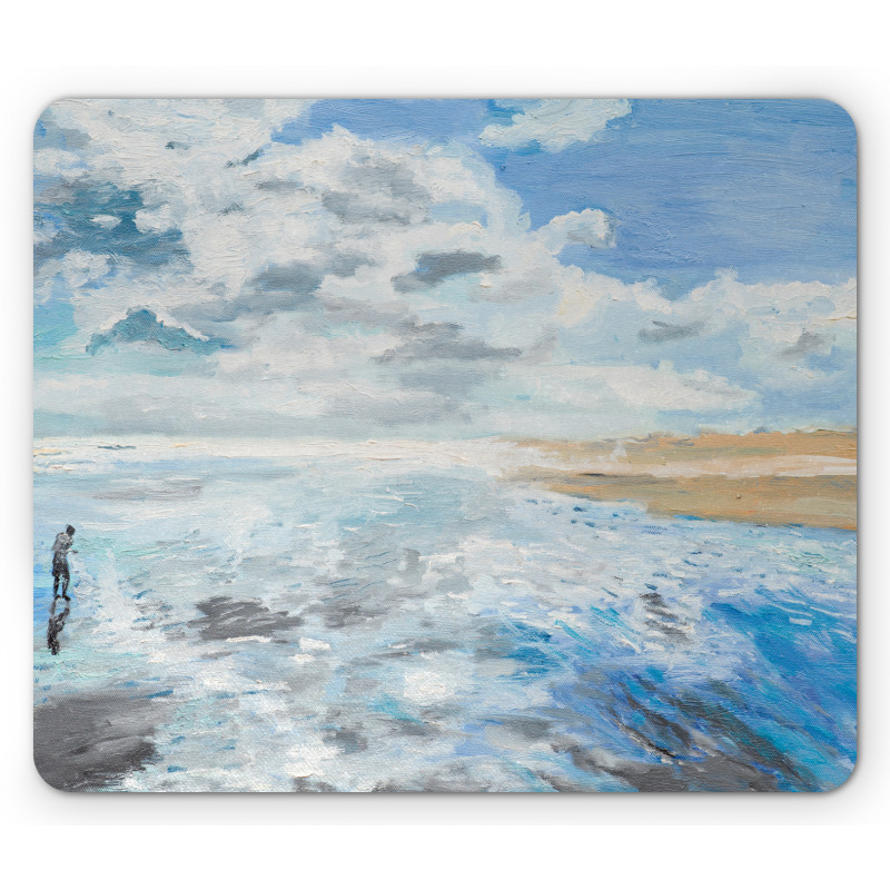 Oil Painting Beach Summer Mouse Pad