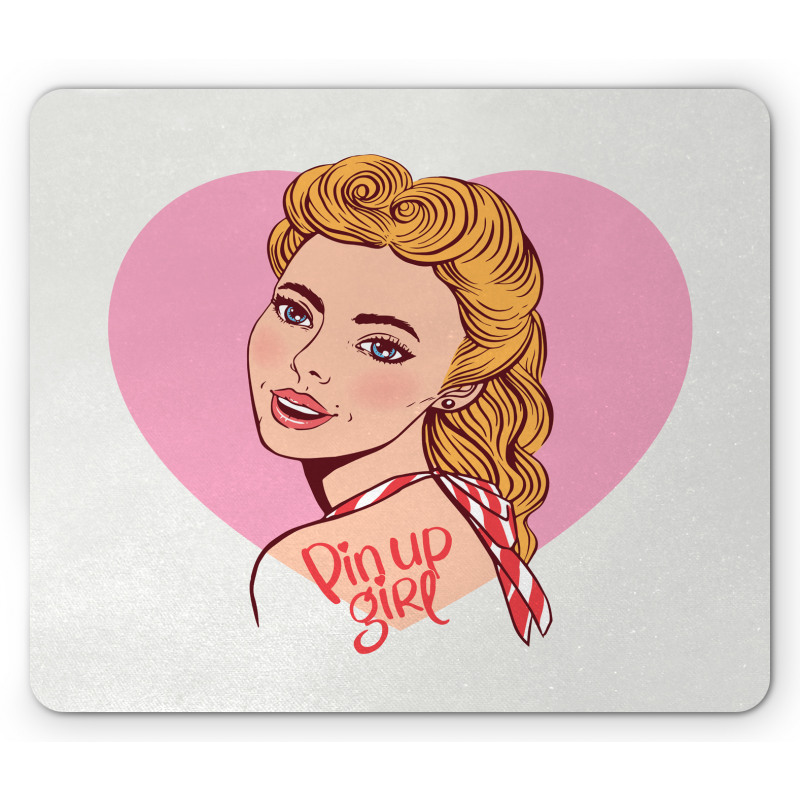 Smiling Blonde Girl Mouse Pad