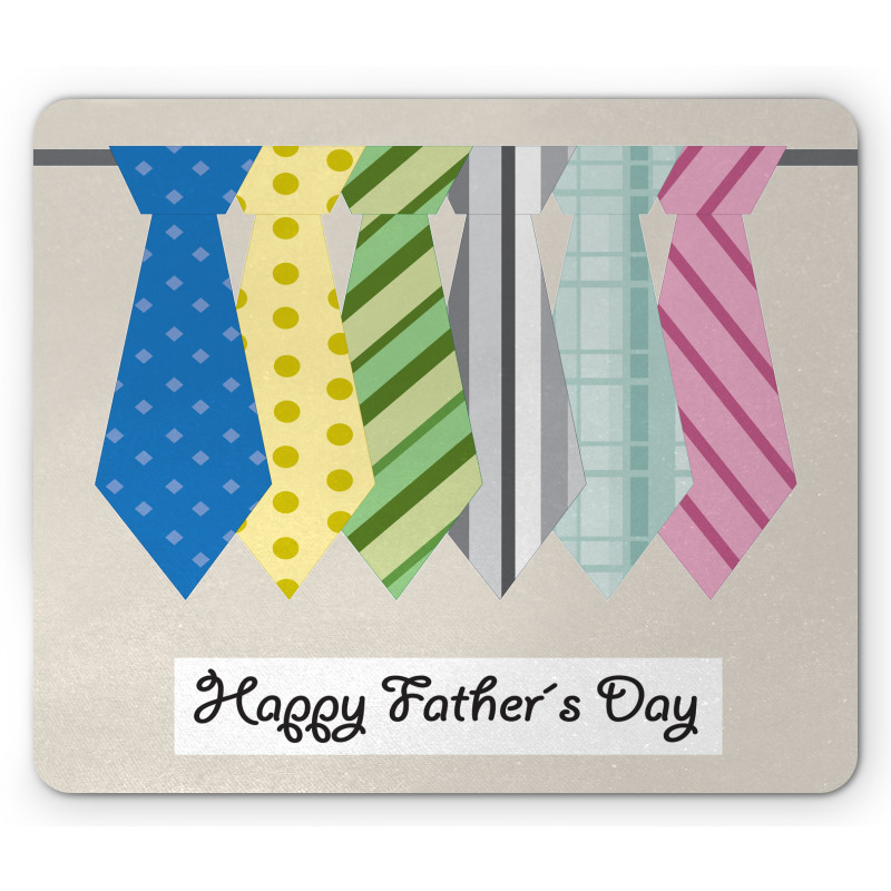 Colorful Dad Ties Theme Mouse Pad