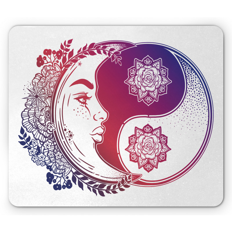 Oriental Crescent Moon Mouse Pad