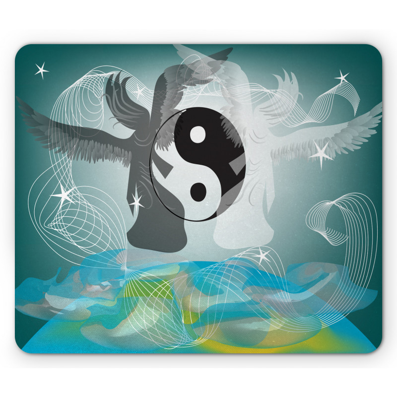 Flying Angel Abstract Art Mouse Pad