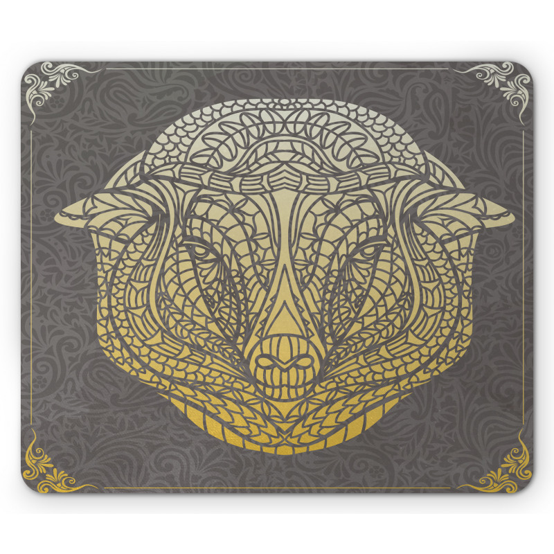 Ombre Floral Ornamental Mouse Pad