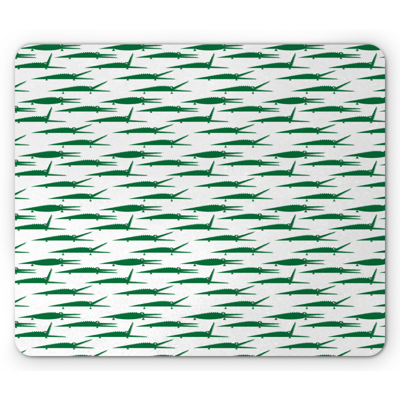 Funny Green Alligator Mouse Pad