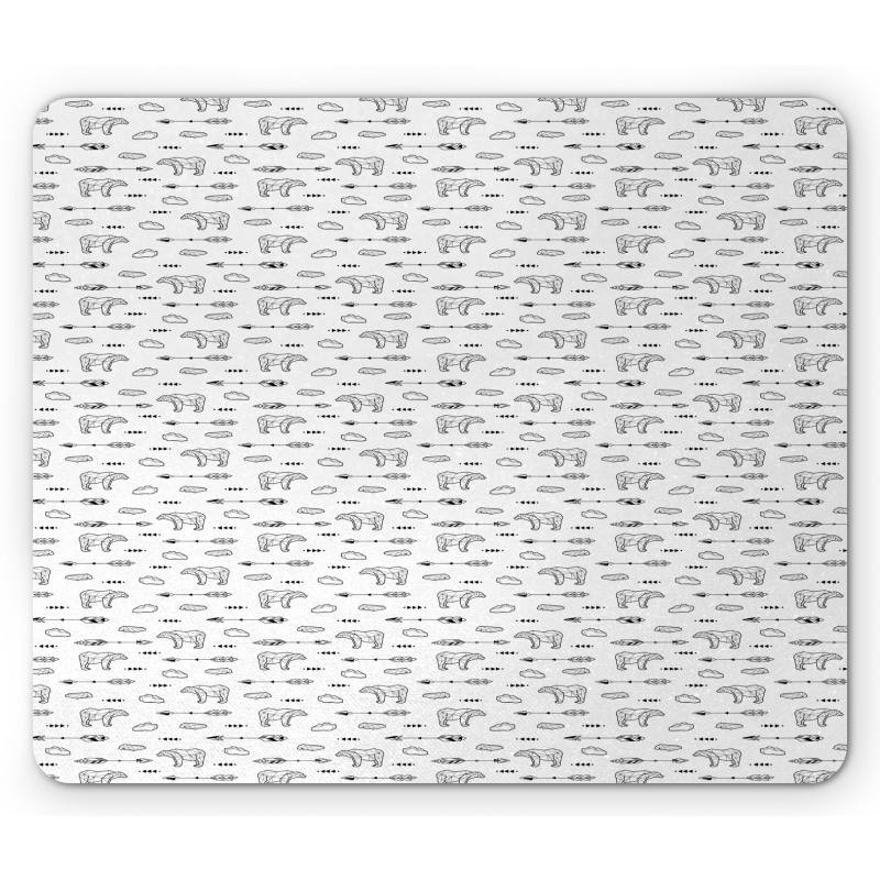 Tribal Arrows Arctic Mouse Pad