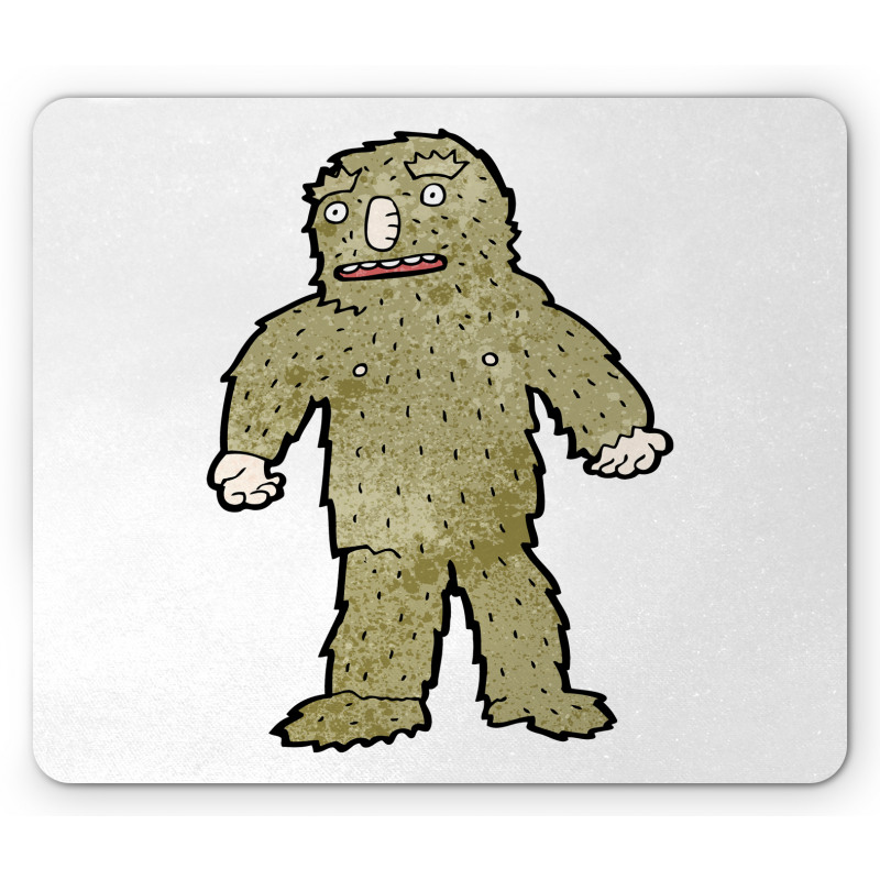 Quirky Grungy Bigfoot Mouse Pad