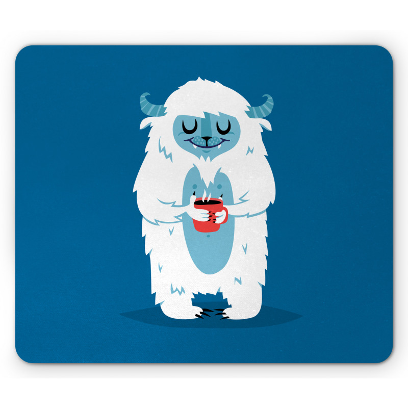 Yeti Coffee Cup Winter Mouse Pad