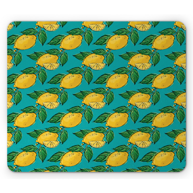 Hand Drawn Style Lemons Mouse Pad