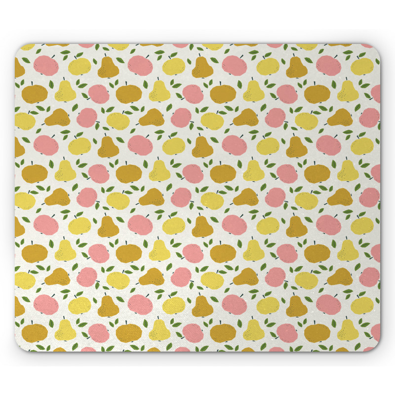 Pastel Graphic Apple Pear Mouse Pad