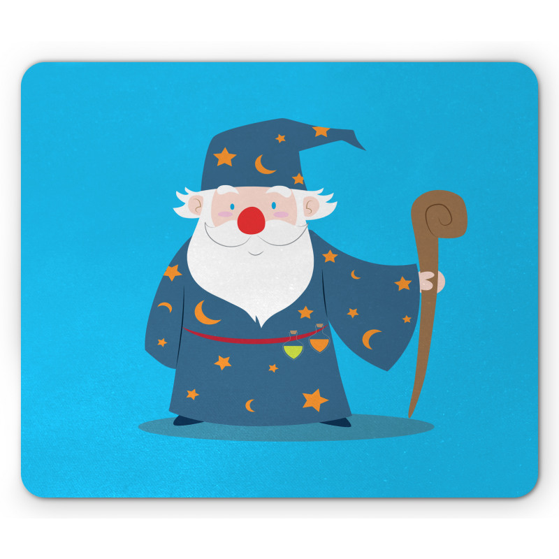 Old Man with Magic Staff Mouse Pad