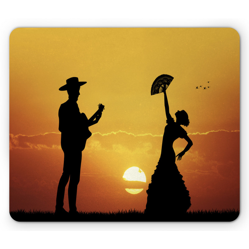 Flamenco Dancer Guitar Mouse Pad