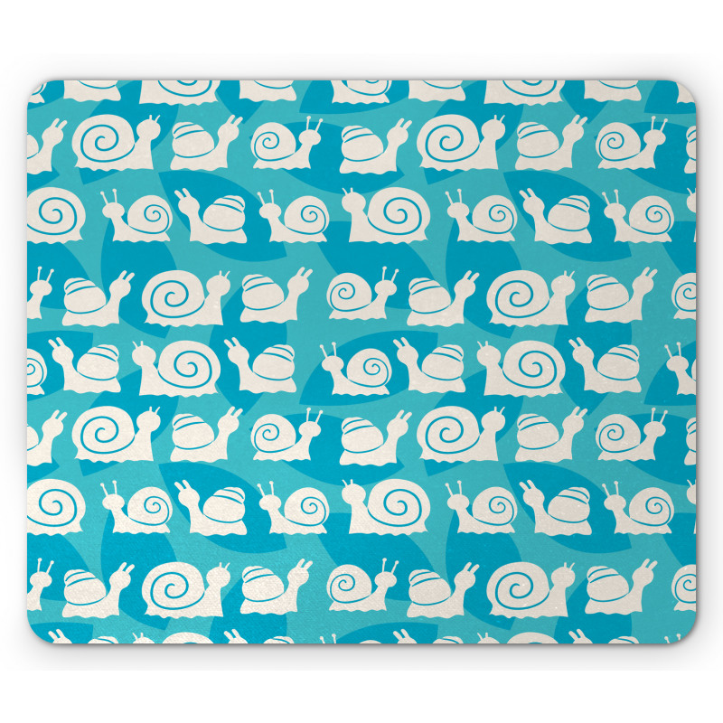 Cartoon Snails Leaves Mouse Pad