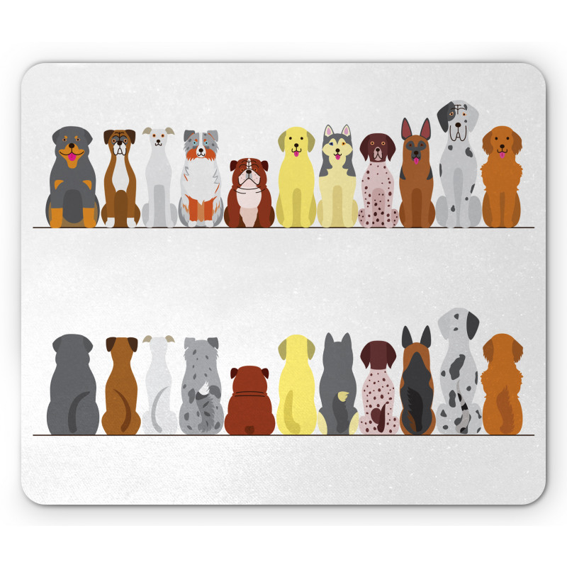 Simplistic Dog Animal Mouse Pad